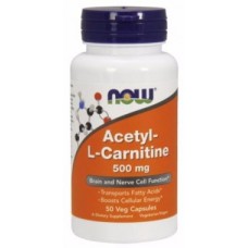 NOW Acetyl-L-Carnitine 500mg 50вег. капс