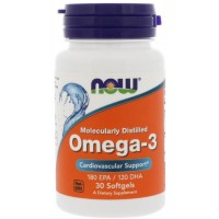 NOW Omega-3 1000mg 30 капс