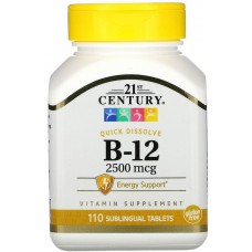 21st Century Витамин B-12 2500 мкг 110таб под язык