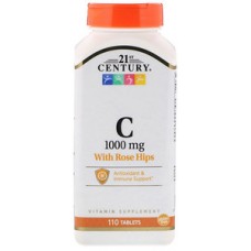 21st Century Vitamin C 1000мг 110таб (с плодами шиповника)