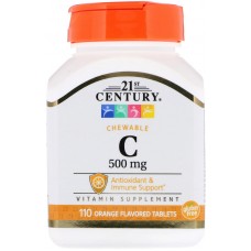 21st Century Vitamin C 500мг 110 жев.таб / апельсин