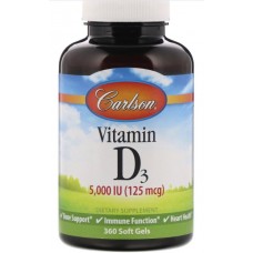 Carlson Labs Vitamin D3 5000 МЕ 360капс