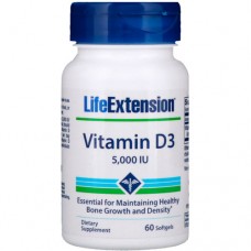 Life Extension Vitamin D-3 5000 МЕ 60гелькапс