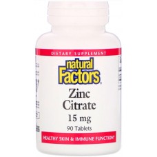 Natural Factors Zinc Citrate 15мг 90таб