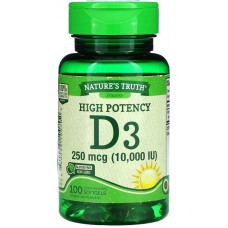 Купить Nature's Truth Vitamin D3 High Potency 250 мкг (10000 МЕ) 100 капс  